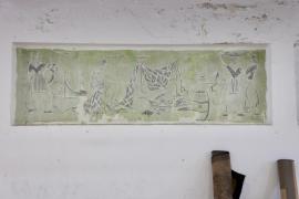 Imatge d'un dels murals del trobats als Mercat.