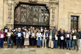 Més de 40 entitats es concentren a Cort per a demanar que no es limiti l’arribada de creuers