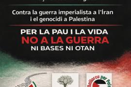 Concentració «Per la pau i per la vida. No a la guerra. Ni bases ni OTAN» aquest divendres a Palma