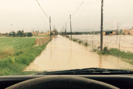 Imatge del temporal al Pla de Sant Jordi.
