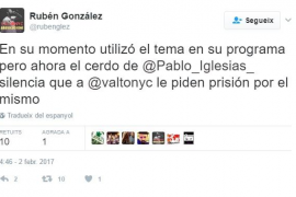 Valtonyc al Twitter.