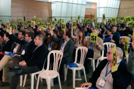 Moment d’una de les votacions de les ponències.