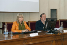 La consellera Ollo y Mikel Arregi, d'Euskarabidea