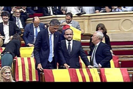 Les banderes espanyoles del PP retirades per CSQP